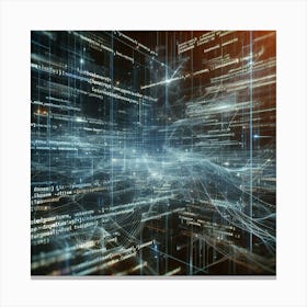 Abstract Computer Code 2 Canvas Print