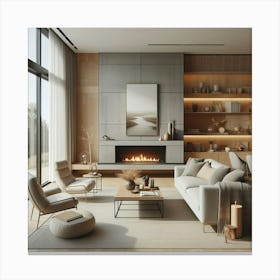 Modern Living Room 6 Canvas Print