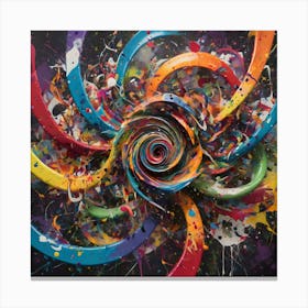 Synthesis Of Chaos And Madness 9 Canvas Print