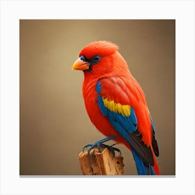 Bird Perched On A Branch 1 Canvas Print