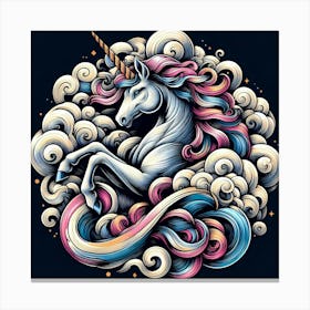 Unicorn In The Clouds 2 Canvas Print