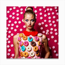 Donut Girl Canvas Print