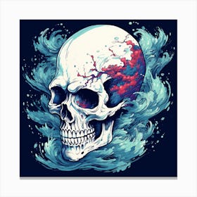 Skull In The Water Canvas Print