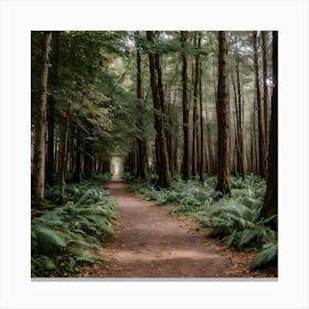 Forest with plants Canvas Print