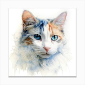 Aegean Cat Portrait Canvas Print