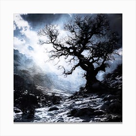 Tree In The Snow Canvas Print