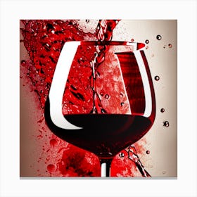 Red Wine Pouring 3 Canvas Print