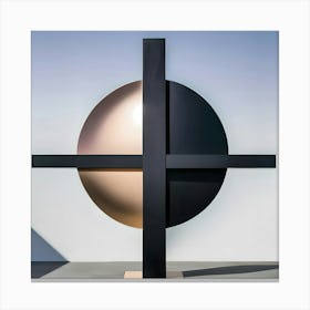 Axis of Luminosity: Contemporary Minimalist Sculpture Canvas Print