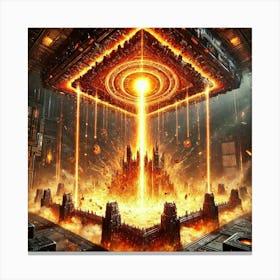 Inferno Nexus Melting Fortifications Canvas Print