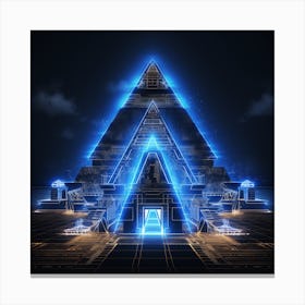 Pyramid Of Light 1 Canvas Print