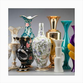 Group Of Vases Canvas Print