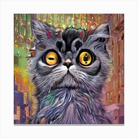 Cat In The City Canvas Print