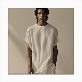 Man In A White Shirt Canvas Print