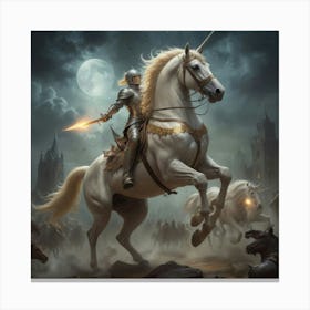 Unicorn Warrior Canvas Print