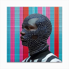 Young Man Wearing A Mask Canvas Print