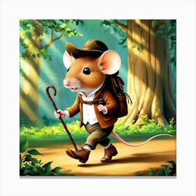 Mouse In The Woods 1 Canvas Print