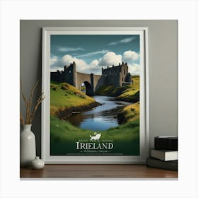 Ireland Travel Poster Canvas Print
