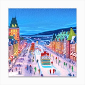 Christmas In Quebec Canvas Print