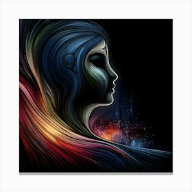 Abstract Portrait Of A Woman 17 Canvas Print