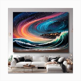 Starry Night above the couch Canvas Print