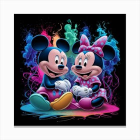 Mickey And Minnie Baby Canvas Print