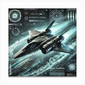 A High Tech, Sci Fi Scene Showing The Aqua Phantom 1 Canvas Print