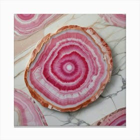 Pink Agate Canvas Print