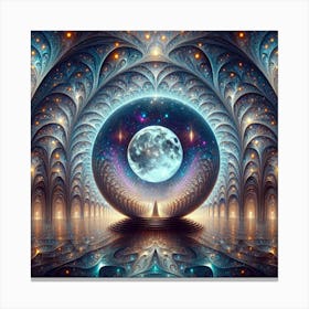 Moon At The End Of The Staircase Canvas Print