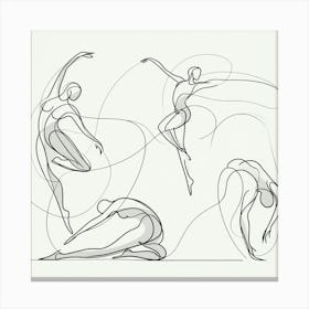 line art dancers 4 Canvas Print