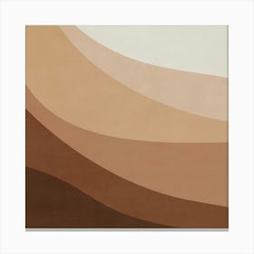 TERRACOTTA MINIMALIST WAVES - 01 Canvas Print