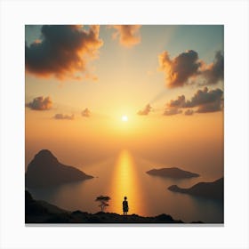 Sunset Stock Videos & Royalty-Free Footage Canvas Print