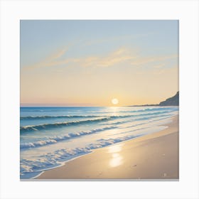 Sunset At The Beach Canvas Print