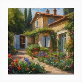 French Country Garden Canvas Print