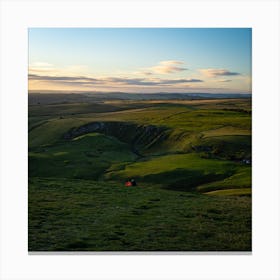 Sunset On A Hill Canvas Print