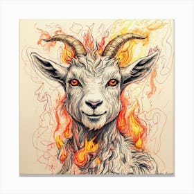 Goat Of Fire 22 Canvas Print