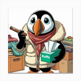 Puffin Puffin’ Canvas Print