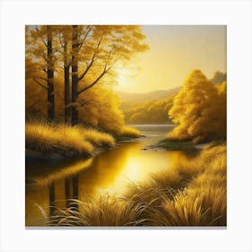 Sunset By The River 8 Canvas Print