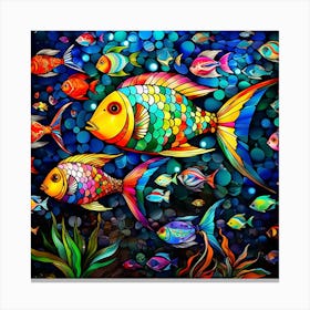 Colorful Fishes 6 Canvas Print