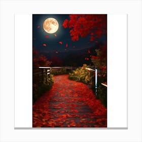 Full Moon In Autumn 6 Canvas Print