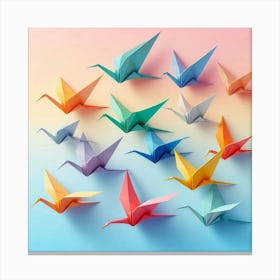 Origami Birds Canvas Print