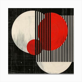 Abstract Geometry - Circles and Stripes Canvas Print