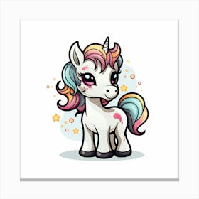 Cute Unicorn 734 Canvas Print