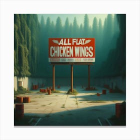 All Flat Chicken Wings Canvas Print