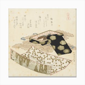 A Comparison Of Genroku Poems And Shells, Katsushika Hokusai 4 Canvas Print