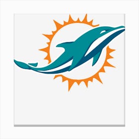 Limited Edition Dolphins Miami Merch Canvas Print