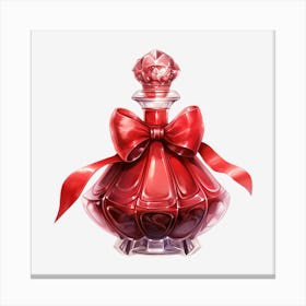 Red Perfume Bottle 11 Canvas Print