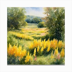 Yellow Wildflowers Canvas Print