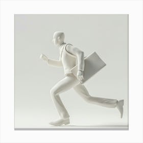 Businessman Running Canvas Print