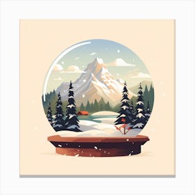 Banff Canada Snowglobe Canvas Print