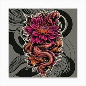 Snake Tattoo Canvas Print